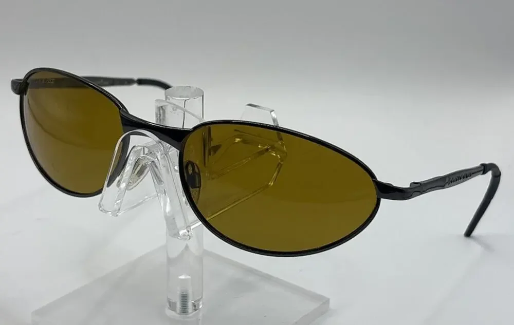 Eagle Eyes Extreme #10013 Polarized TriLenium Amber Sunglasses Gunmetal Vintage